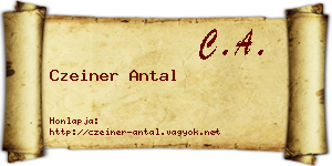 Czeiner Antal névjegykártya